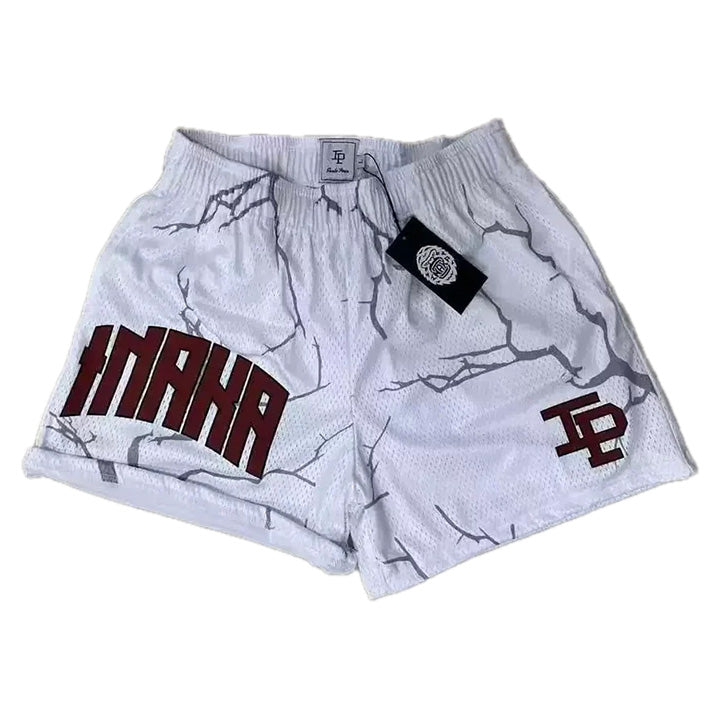 IP Lightning White Mesh Shorts