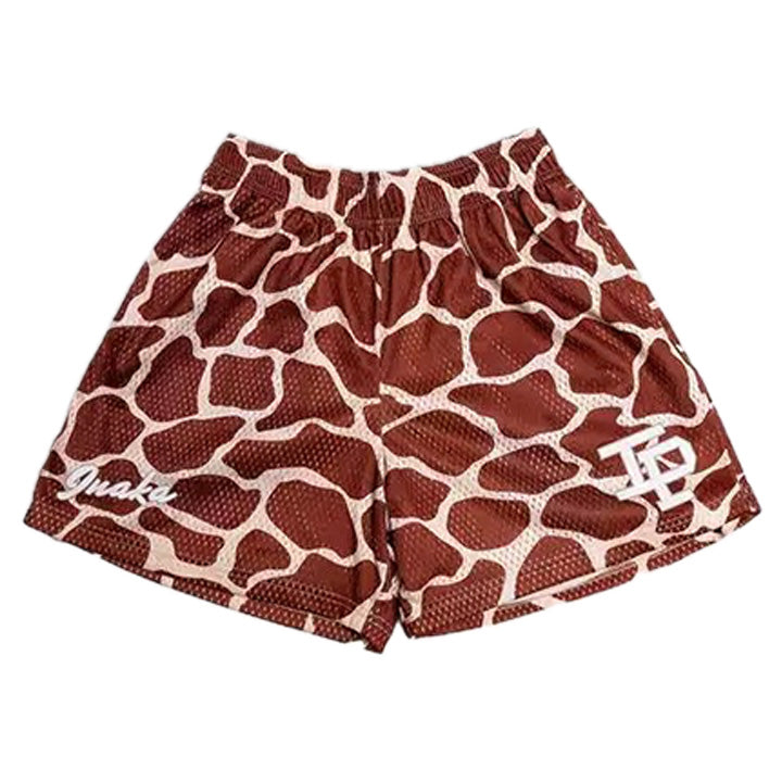 IP Deer Pattern Mesh Shorts