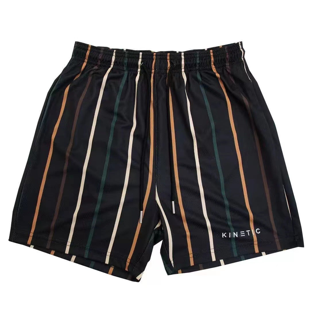 Vertical Stripe Mesh Shorts