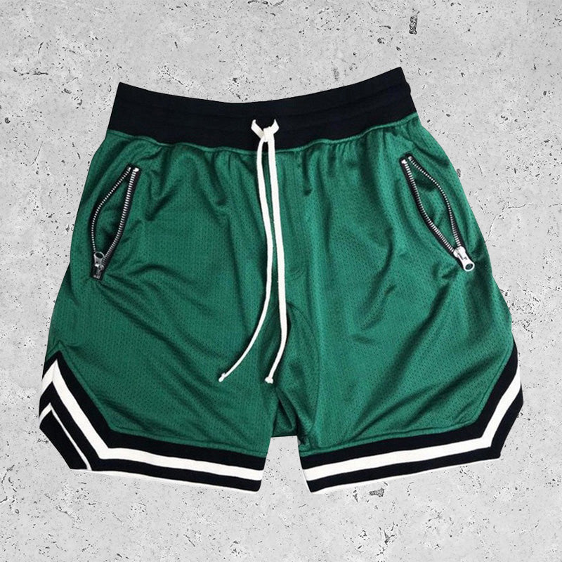 Basic Breathable Sports Mesh Shorts Green
