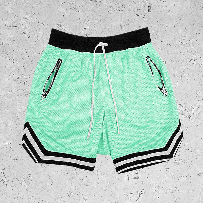 Basic Breathable Sports Mesh Shorts Emerald Green