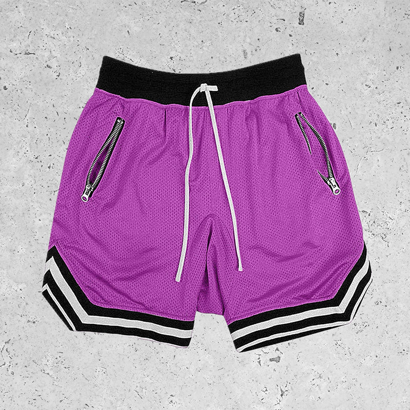 Basic Breathable Sports Mesh Shorts Dark Violet