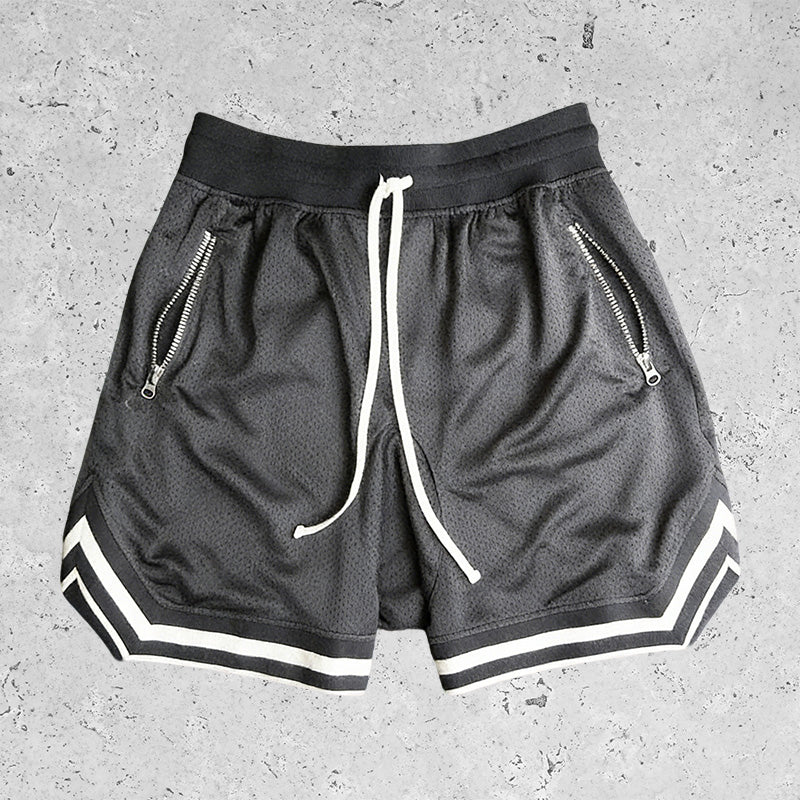Basic Breathable Sports Mesh Shorts Dark Gray