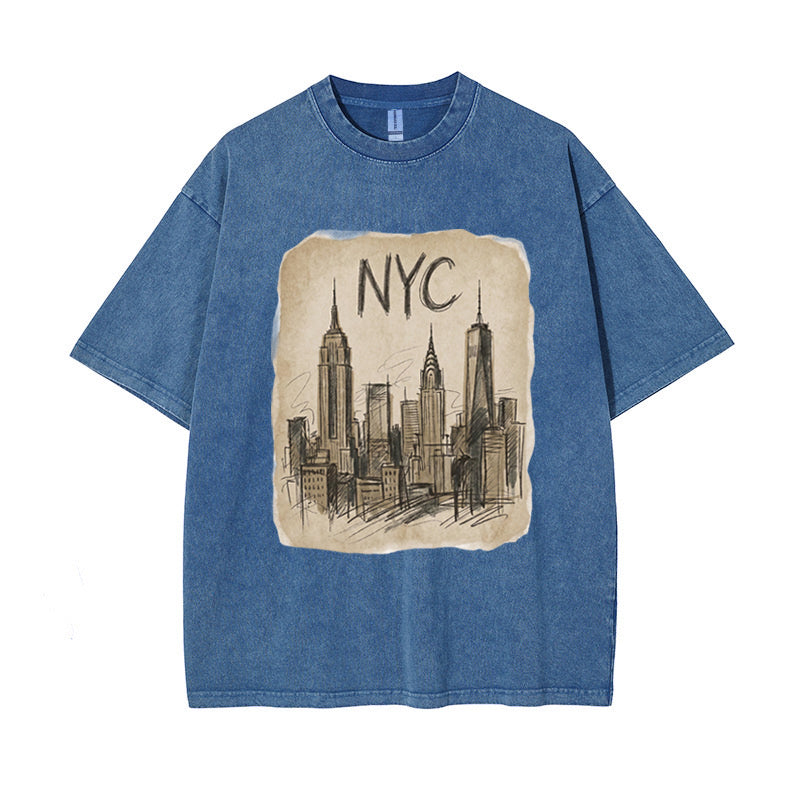 T-Shirt Vintage NYC Skyline Vintage Sketch