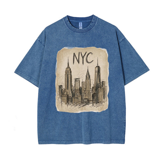 T-Shirt Vintage NYC Skyline Vintage Sketch