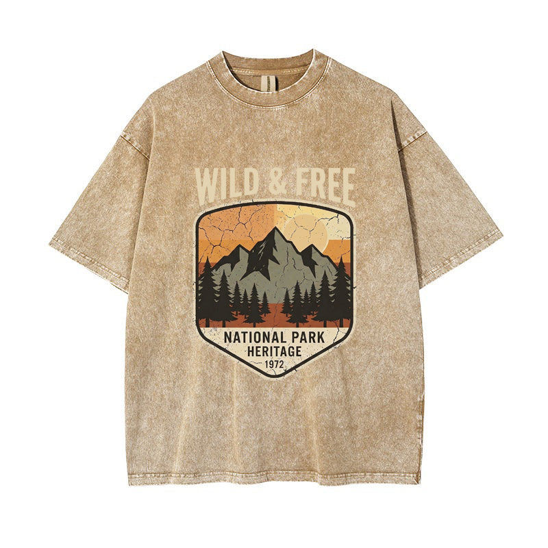 T-Shirt Wild & Free" National Park Mountain