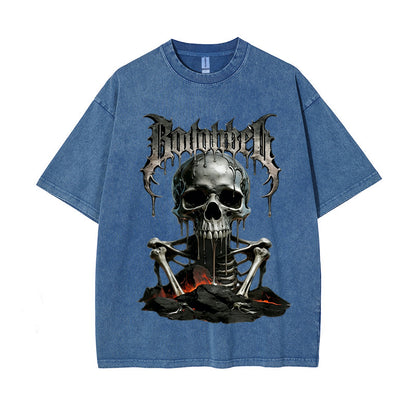 T-Shirt Heavy Metal Skull Print – Bold Streetwear Edge