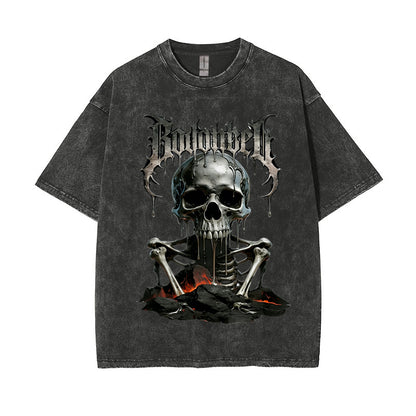 T-Shirt Heavy Metal Skull Print – Bold Streetwear Edge