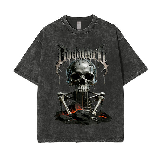 T-Shirt Heavy Metal Skull Print – Bold Streetwear Edge