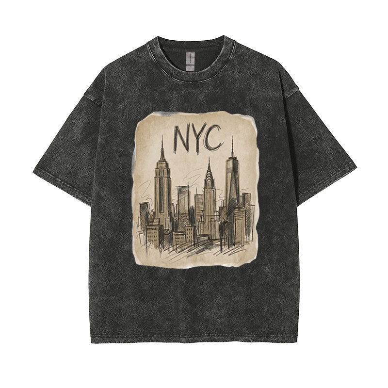 T-Shirt Vintage NYC Skyline Vintage Sketch