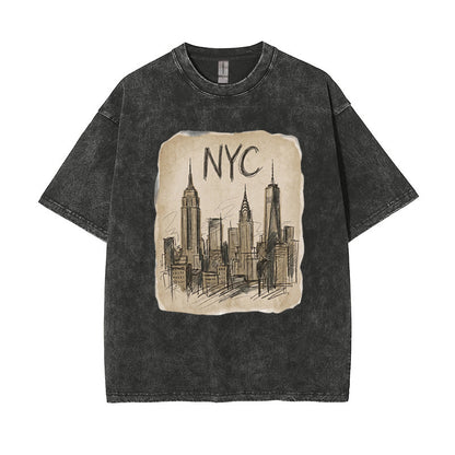 T-Shirt Vintage NYC Skyline Vintage Sketch
