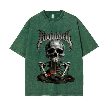 T-Shirt Heavy Metal Skull Print – Bold Streetwear Edge
