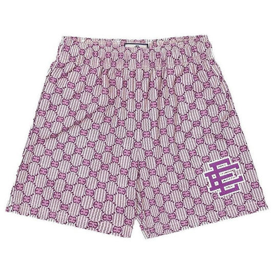EE X Monogram Basic Print Purple Shorts