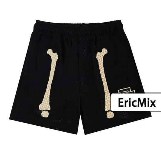 EE Bone Skeleton Black Shorts