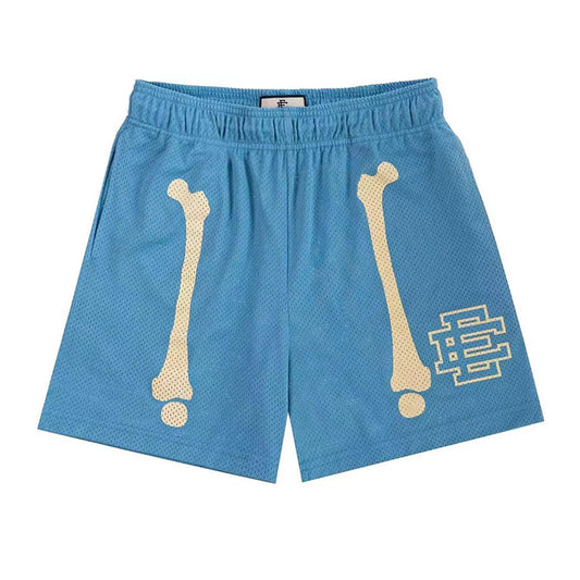 EE Bone Skeleton Blue Shorts