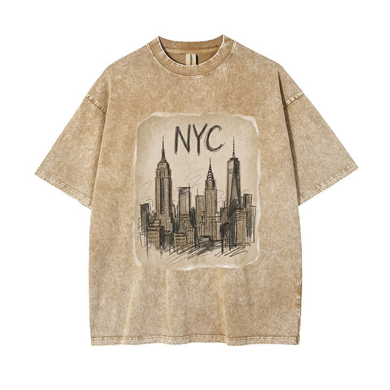 T-Shirt Vintage NYC Skyline Vintage Sketch