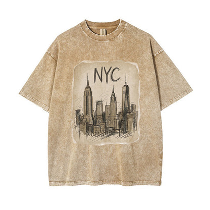 T-Shirt Vintage NYC Skyline Vintage Sketch