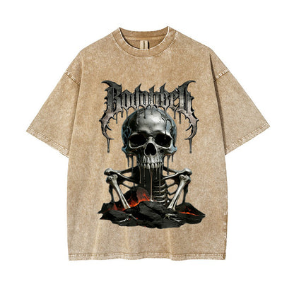 T-Shirt Heavy Metal Skull Print – Bold Streetwear Edge