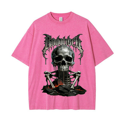 T-Shirt Heavy Metal Skull Print – Bold Streetwear Edge