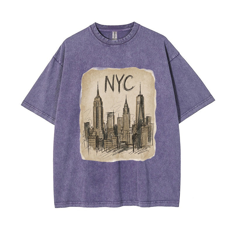 T-Shirt Vintage NYC Skyline Vintage Sketch