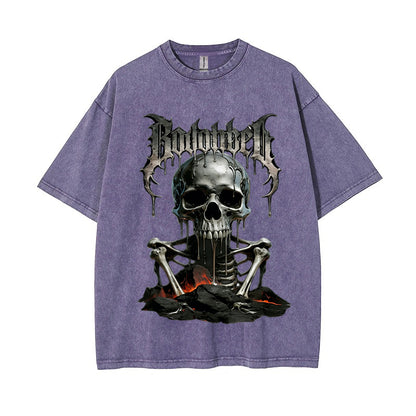 T-Shirt Heavy Metal Skull Print – Bold Streetwear Edge