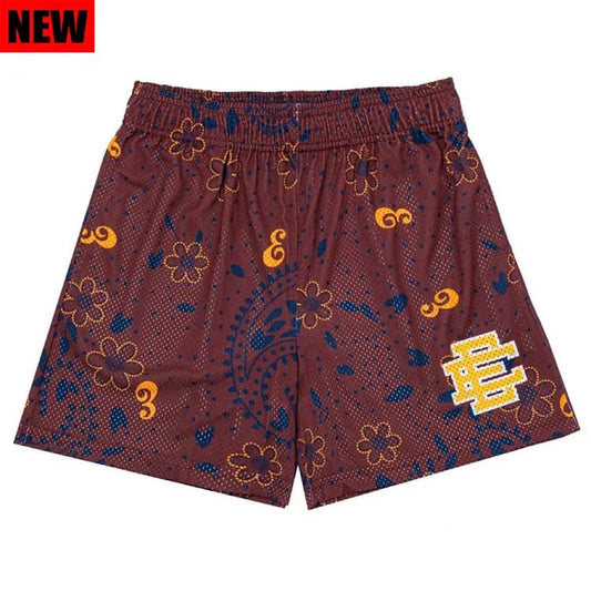 EE Red-Brown Paisley Basic Shorts
