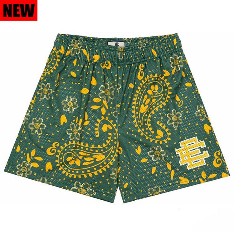 EE Green Paisley Basic Shorts