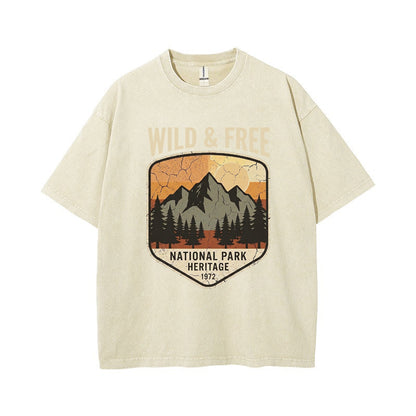 T-Shirt Wild & Free" National Park Mountain