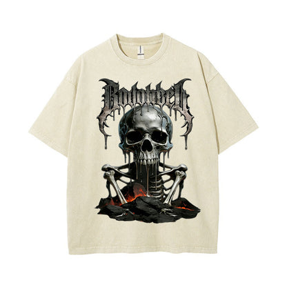 T-Shirt Heavy Metal Skull Print – Bold Streetwear Edge