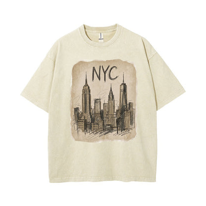 T-Shirt Vintage NYC Skyline Vintage Sketch