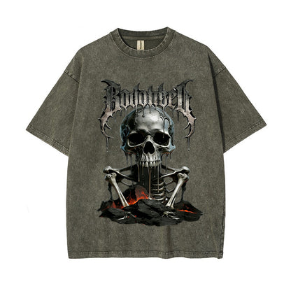 T-Shirt Heavy Metal Skull Print – Bold Streetwear Edge