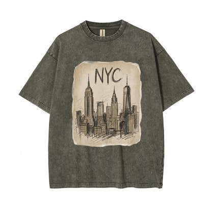 T-Shirt Vintage NYC Skyline Vintage Sketch