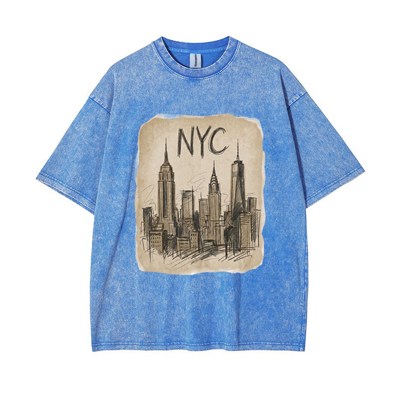 T-Shirt Vintage NYC Skyline Vintage Sketch