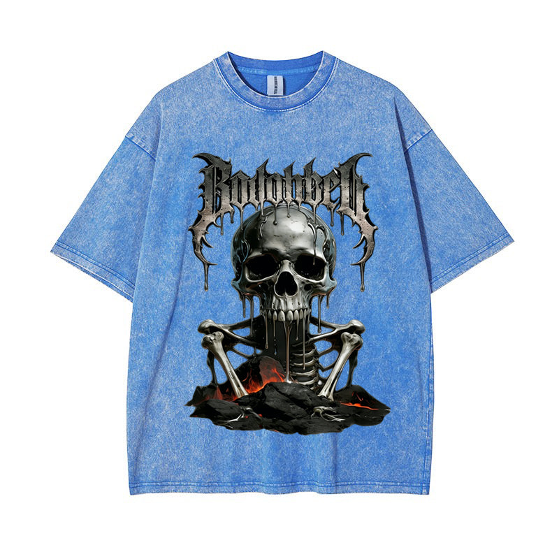 T-Shirt Heavy Metal Skull Print – Bold Streetwear Edge