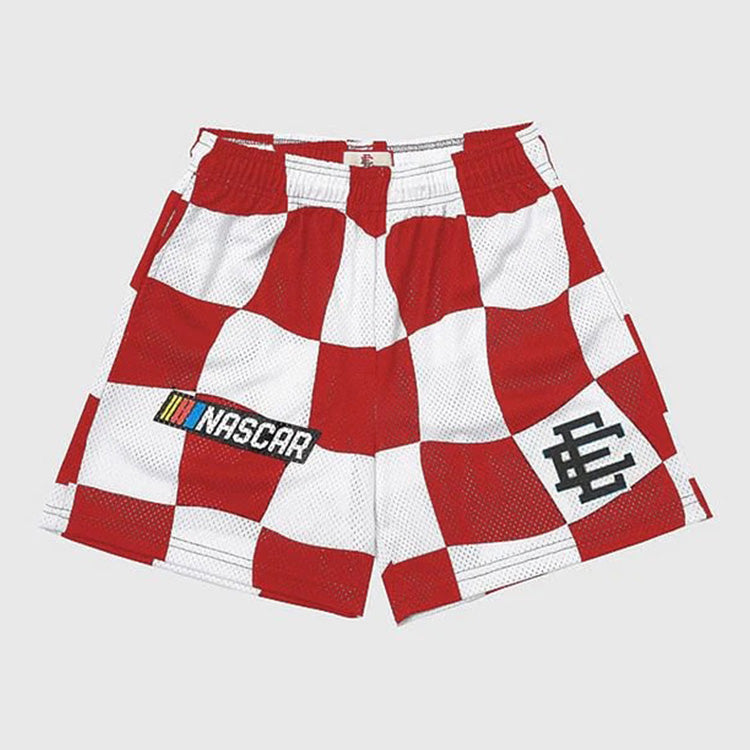 EE Red And White Lattice Shorts