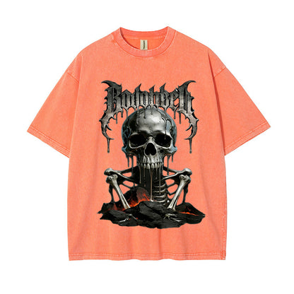 T-Shirt Heavy Metal Skull Print – Bold Streetwear Edge