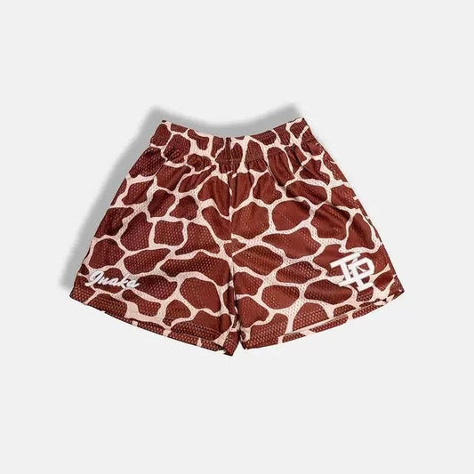 IP Shorts Deer Pattern Mesh Shorts