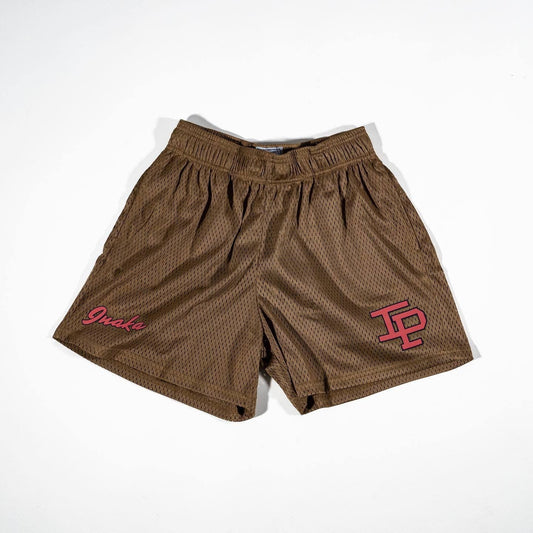 IP Shorts Brown Mesh Shorts