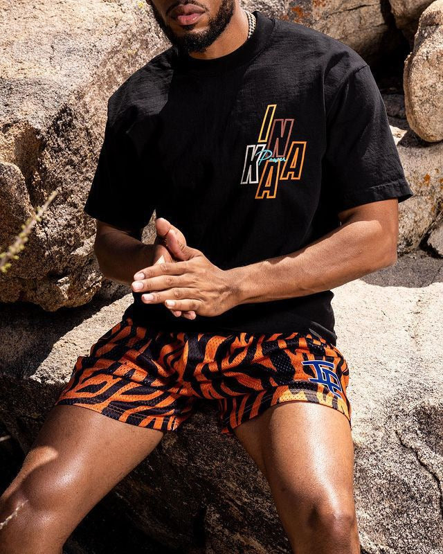 IP Tiger Stripes Mesh Shorts