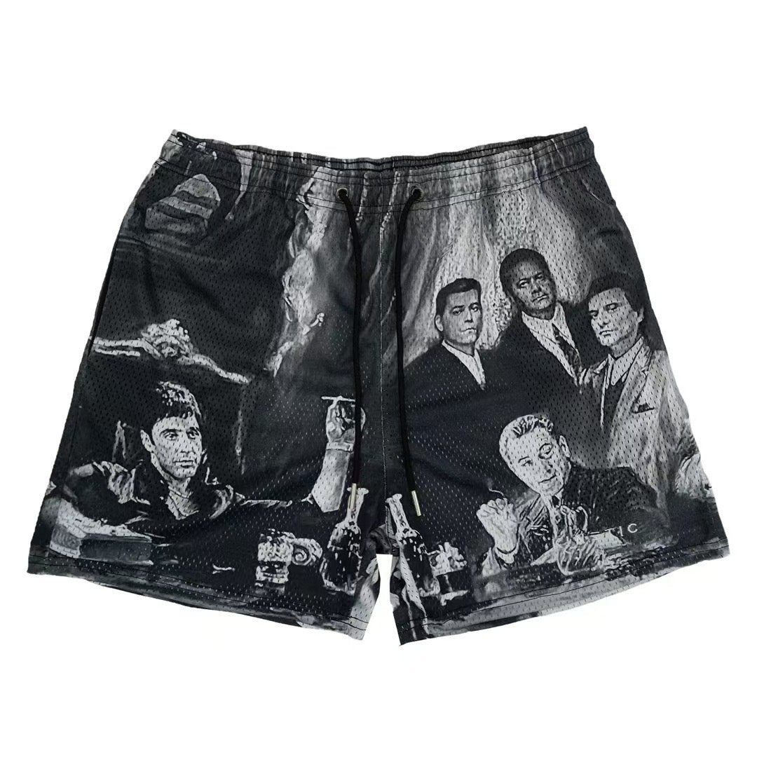 Vintage Mobster Mesh Shorts
