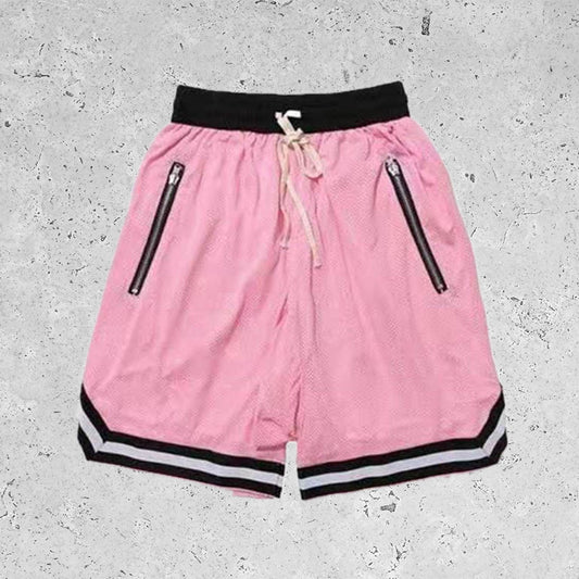 Basic Breathable Sports Mesh Shorts Pink