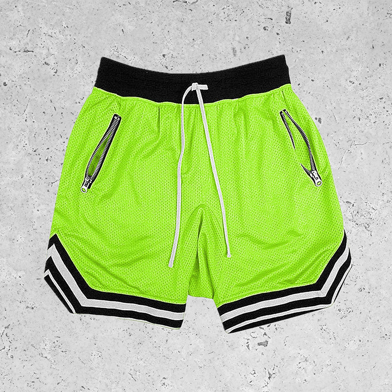 Basic Breathable Sports Mesh Shorts Fluorescent Green