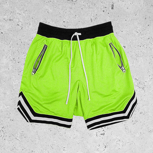 Basic Breathable Sports Mesh Shorts Fluorescent Green