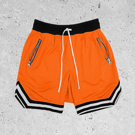 Basic Breathable Sports Mesh Shorts Orange