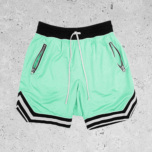 Basic Breathable Sports Mesh Shorts Emerald Green