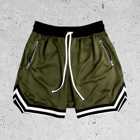 Basic Breathable Sports Mesh Shorts Dark Green