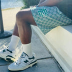 EE Shorts X Gucci Monogram Basic Print Shorts