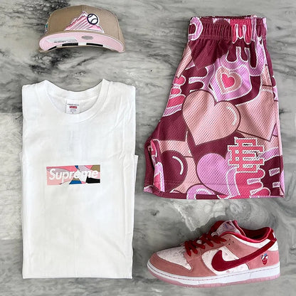 EE Beach Sports Shorts Heart Pink