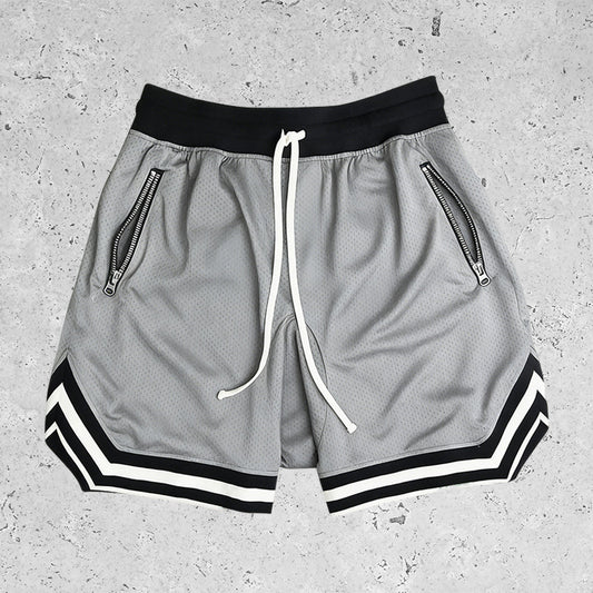 Basic Breathable Sports Mesh Shorts Gray
